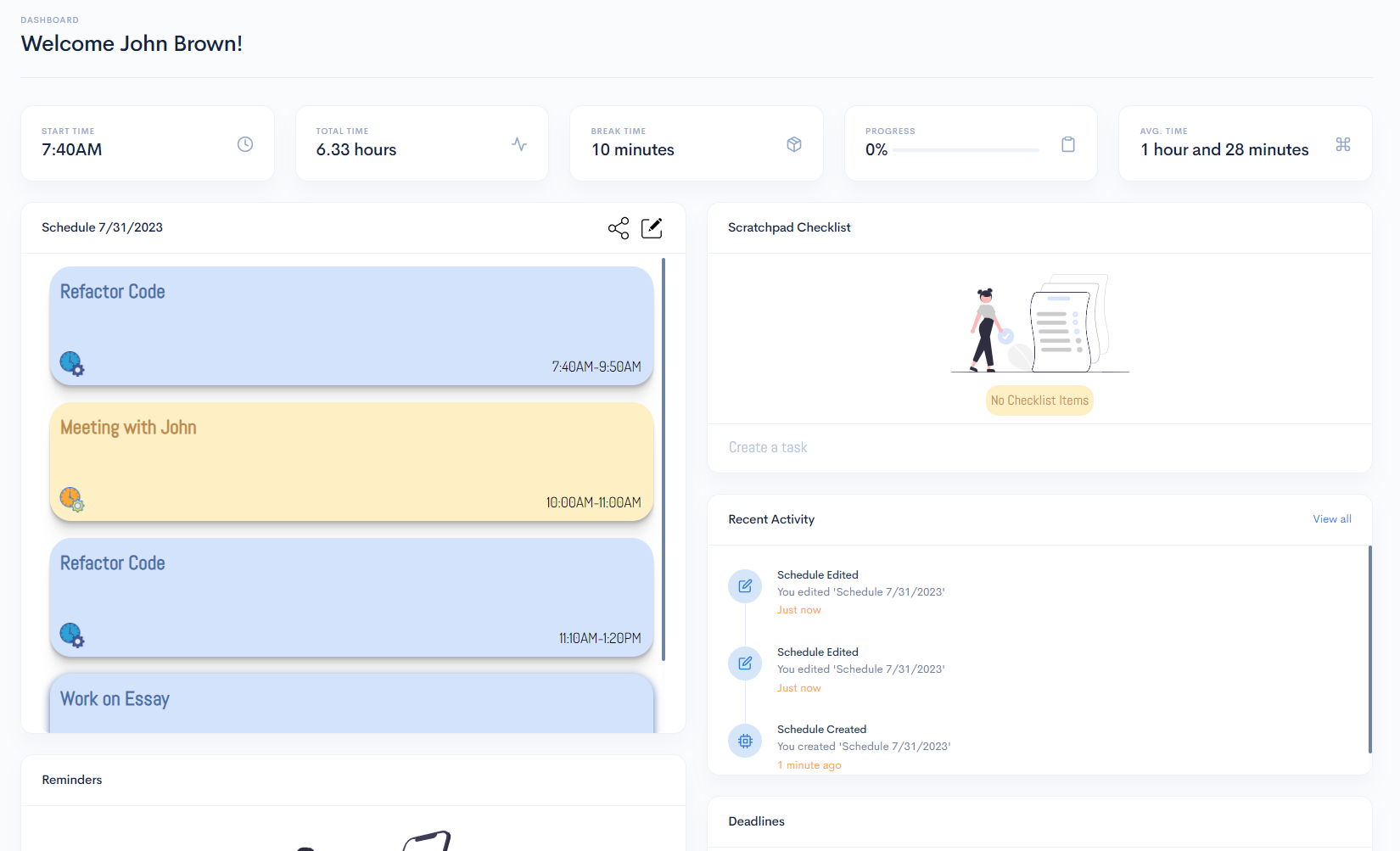 create schedule 3