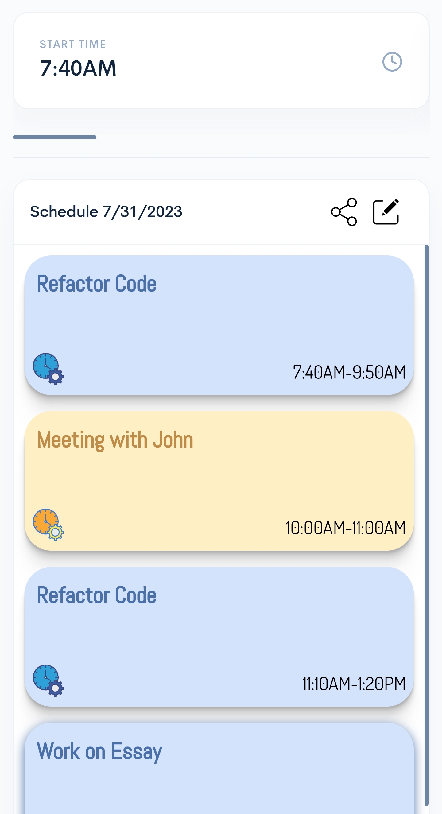 create schedule 3